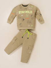 Boys’ Graphic Sweatshirt & Cargo Jogger Co-Ord Set