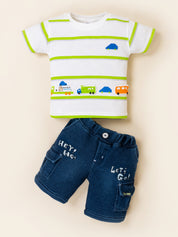 2-Piece Toddler Boy Striped Summer Set