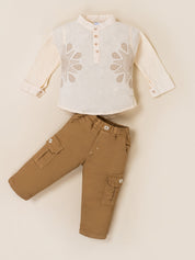 Boys’ Ethnic Kurta & Cargo Pants Set