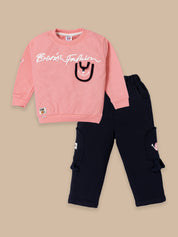 Toddler Boys’ 2-Piece Outfit Set – Long Sleeve Sweatshirt and Cargo Pants Set