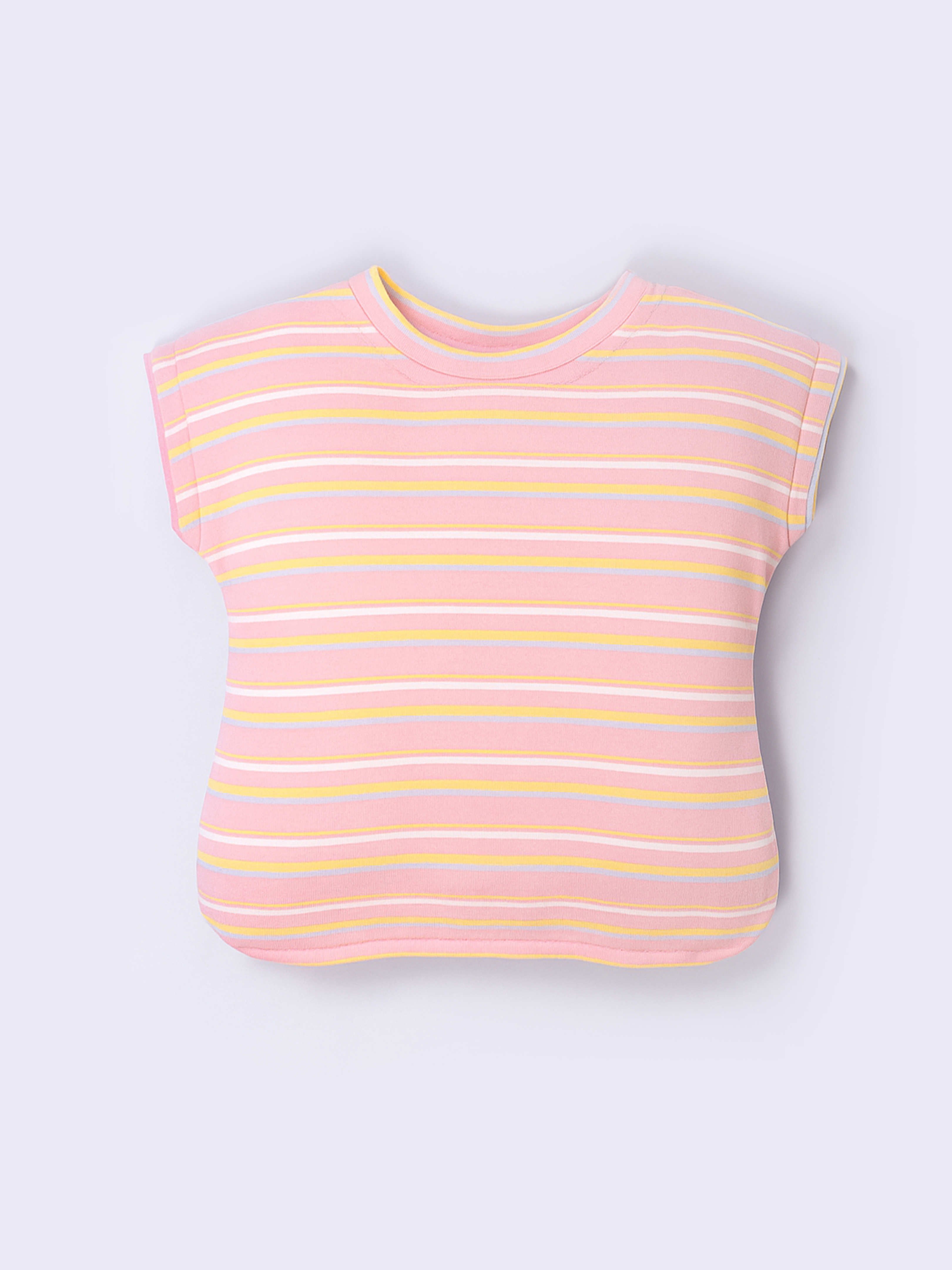 Striped T-Shirt and Denim Shorts Set