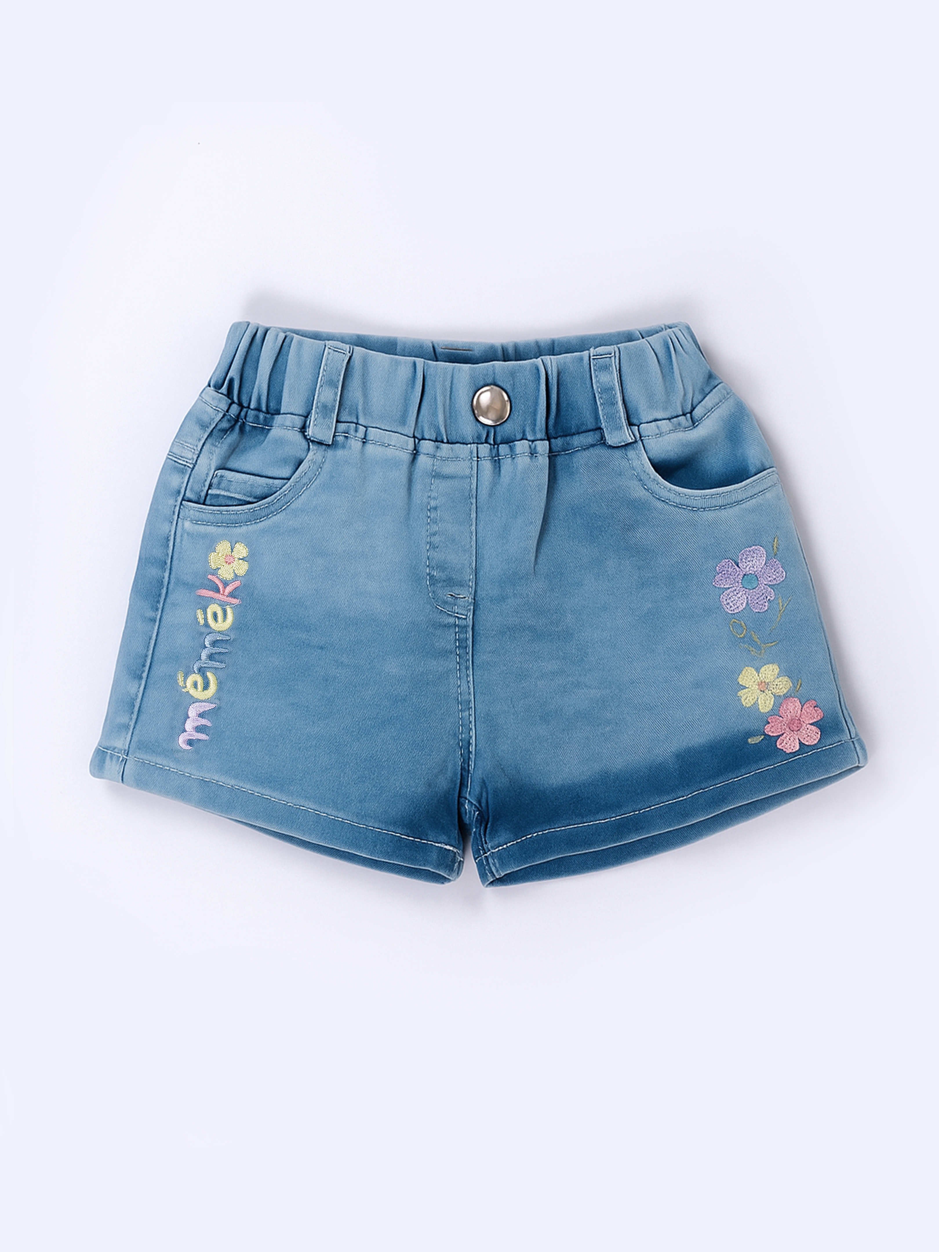 Striped T-Shirt and Denim Shorts Set