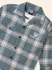 Stylish Toddler Boy Outfit – Plaid Shirt Jacket, Pants & Graphic T-Shirt