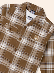 Stylish Toddler Boy Outfit – Plaid Shirt Jacket, Pants & Graphic T-Shirt