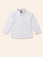 Toddler Boy Gentleman Outfit – Printed Shirt, Vest and Bow Tie Set