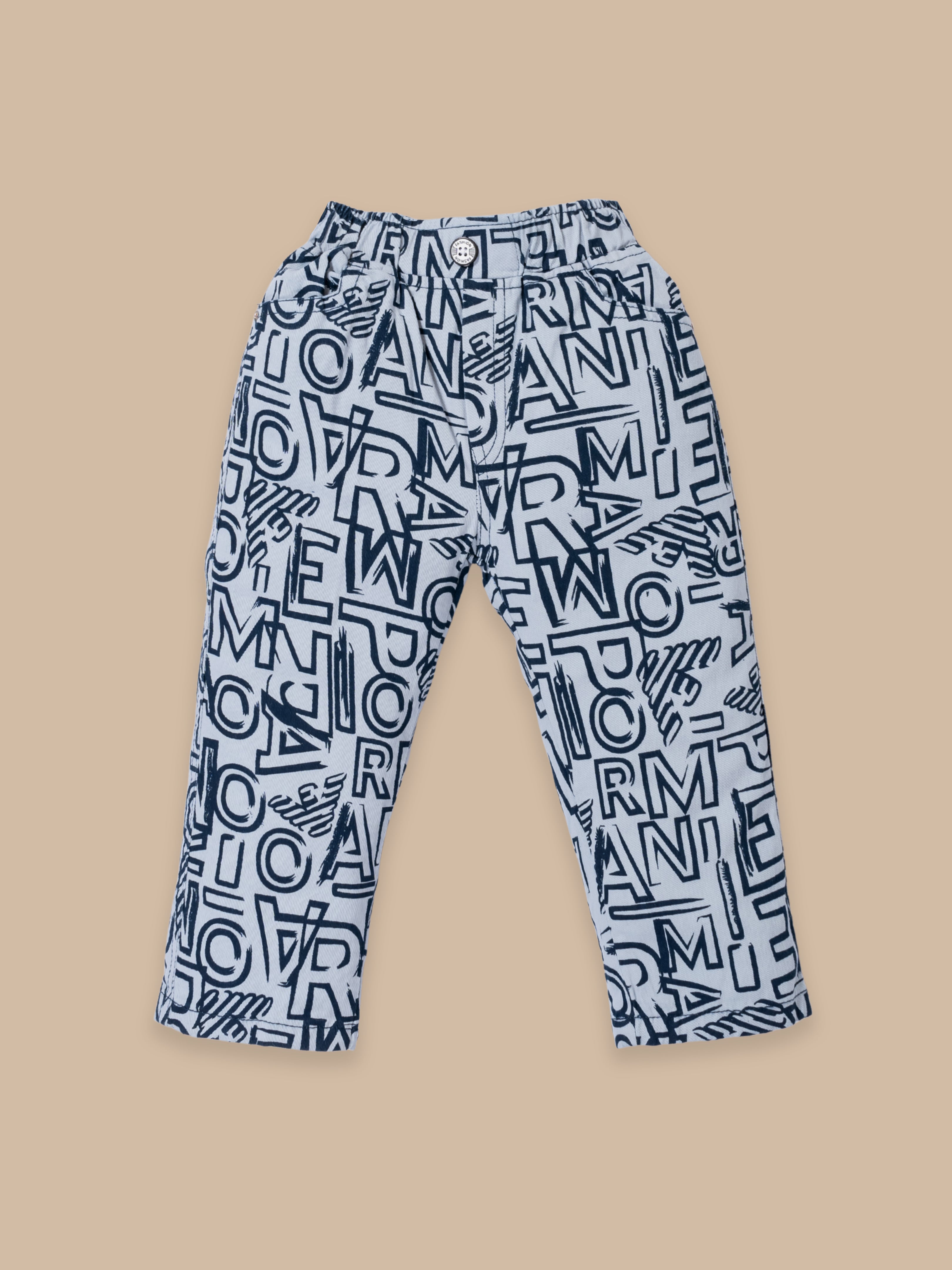 Boys Winter Outfit Set – Warm Sweatshirt & Pant | Navy & Brown