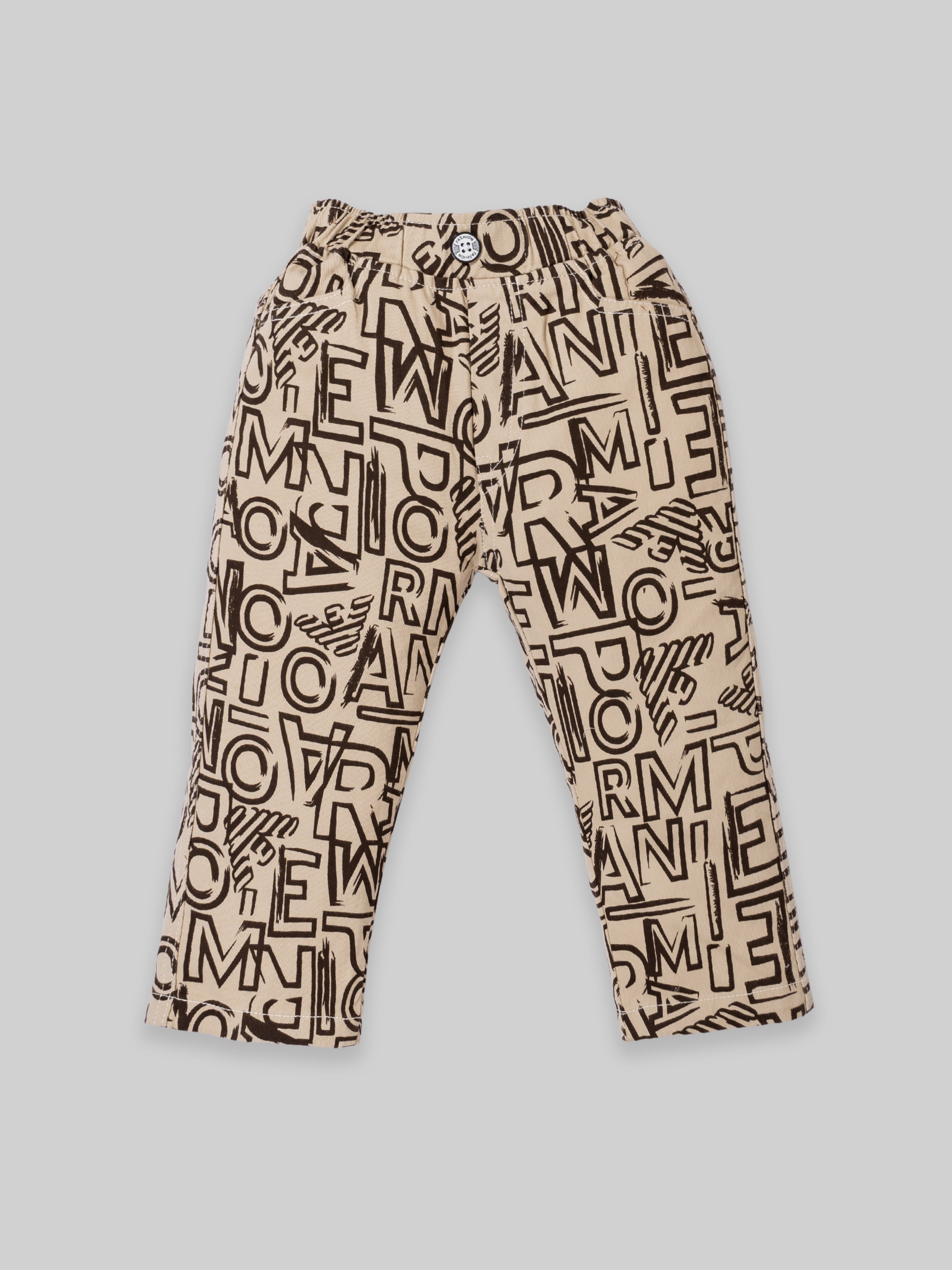 Boys Winter Outfit Set – Warm Sweatshirt & Pant | Navy & Brown