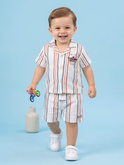 Baby Boys Striped Resort Shirt & Shorts Set