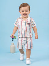 Baby Boys Striped Resort Shirt & Shorts Set