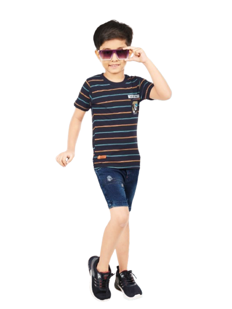 Junior Boss Boys Printed Cotton Clothing Set