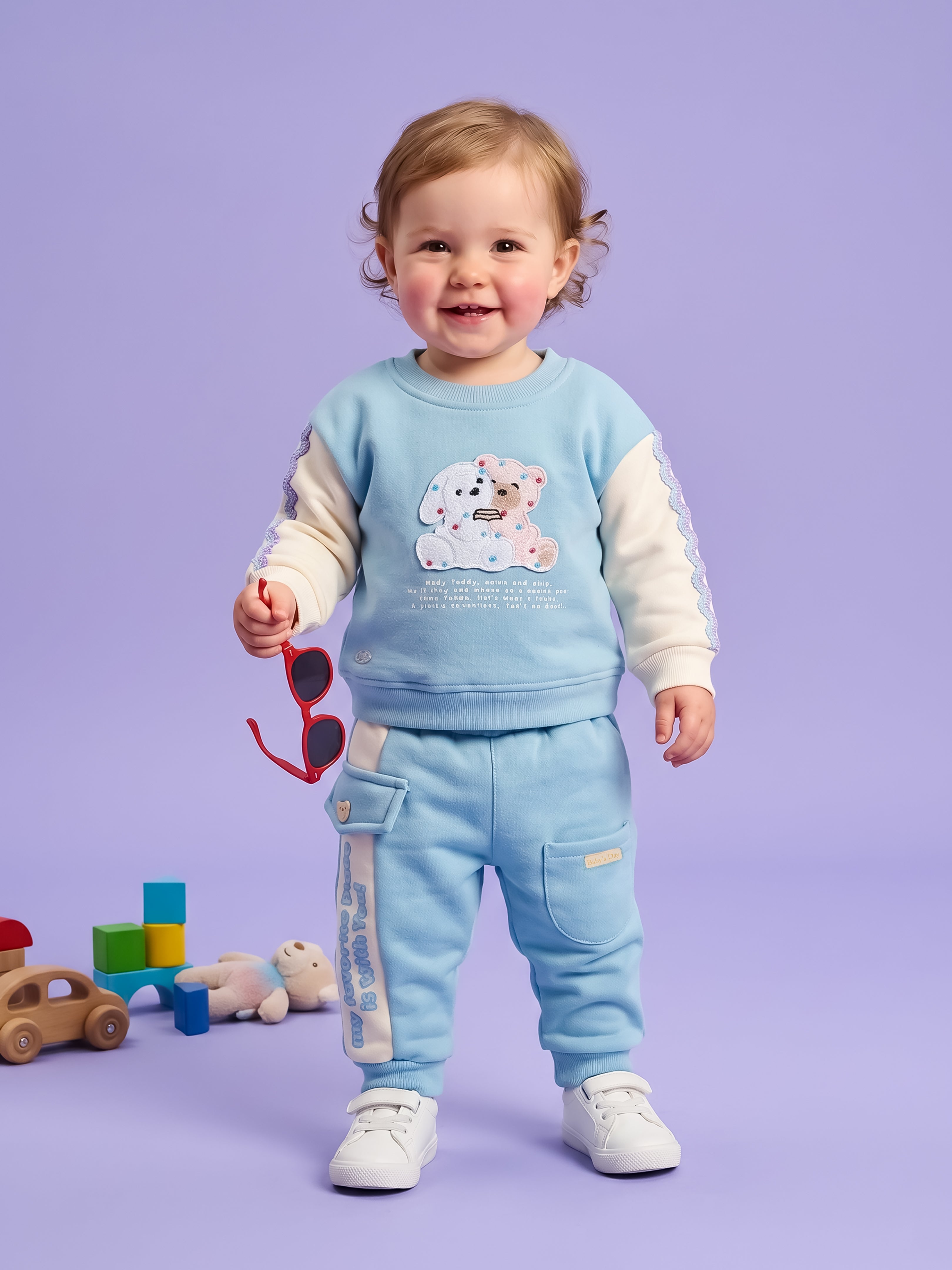 Baby Girls Sweatshirt with Jogger Pants