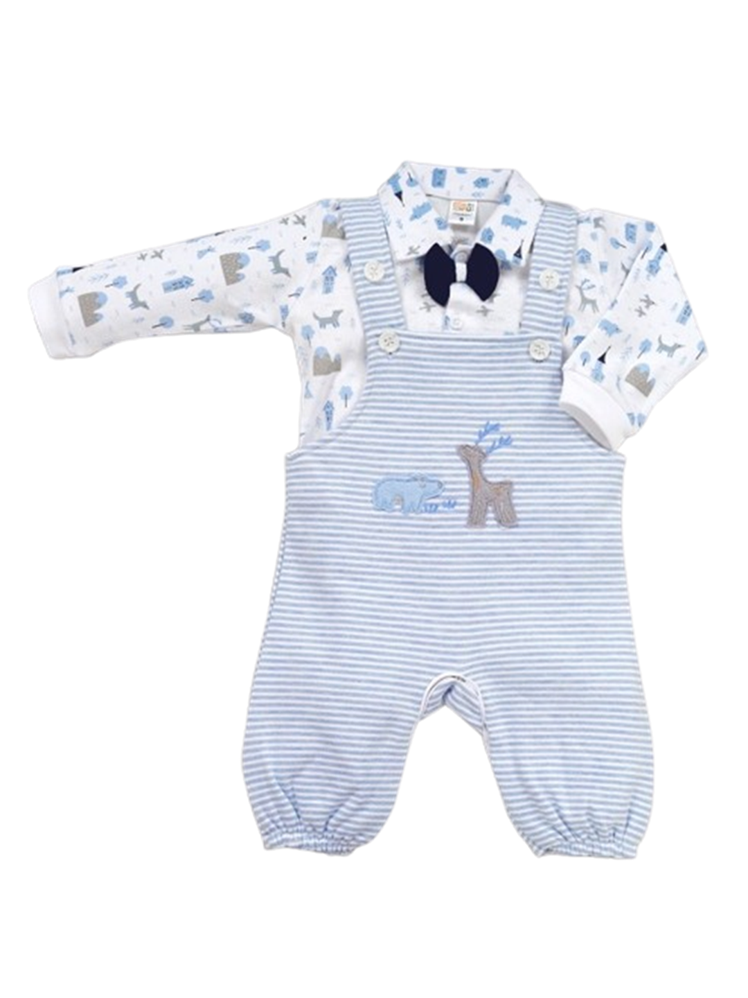 Full Sleeves Dungree Set For Baby Boys