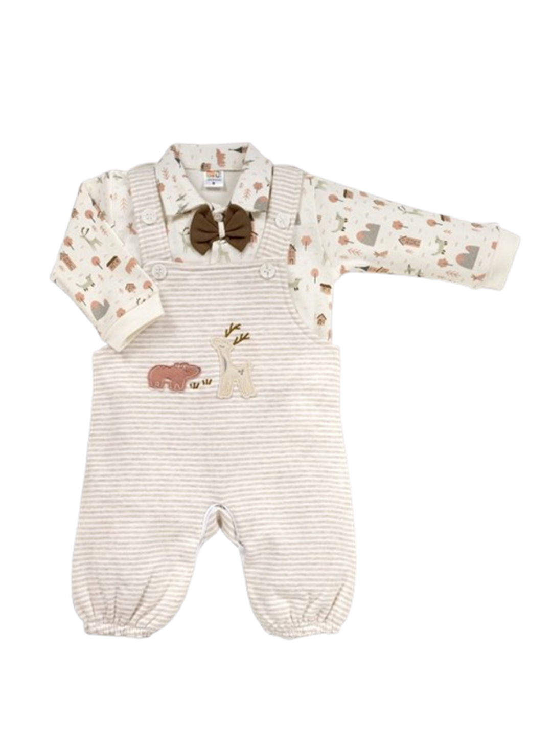 Full Sleeves Dungree Set For Baby Boys