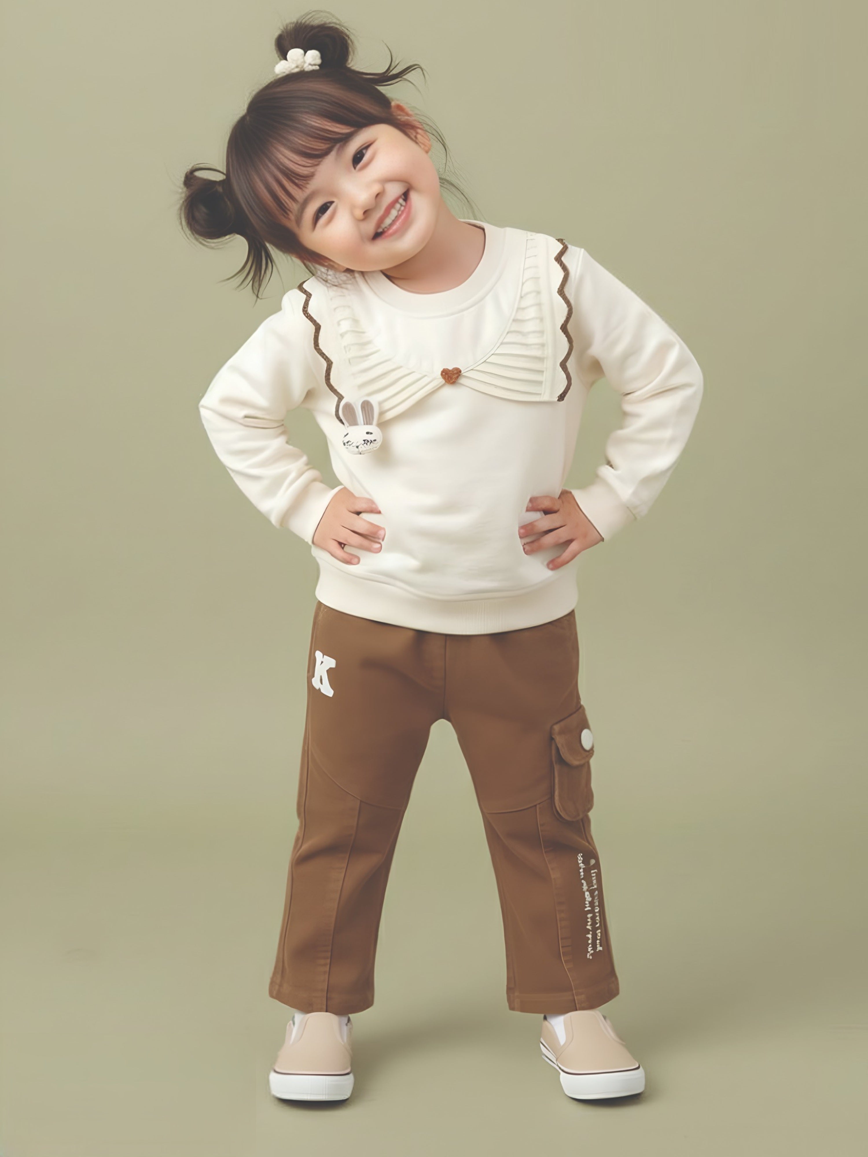Full Sleeve Sweatshirt & Corduroy Pant Set