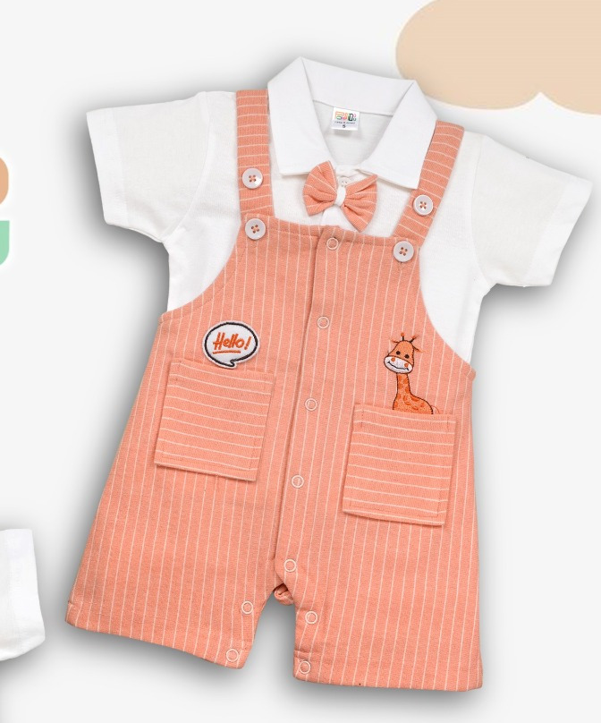 Pompidou Dungaree For Baby Boys Casual Printed