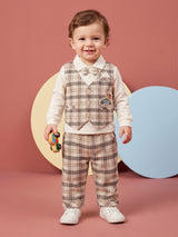 Baby Boy Plaid Vest & Trouser Set