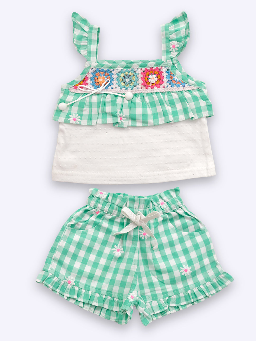 Pure Cotton Top with Printed Shorts