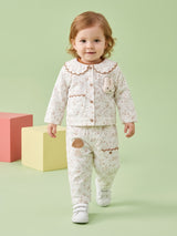 Baby Girl Jacket with Inner Top and pant Set