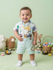 Baby Boy Suspender Outfit Set