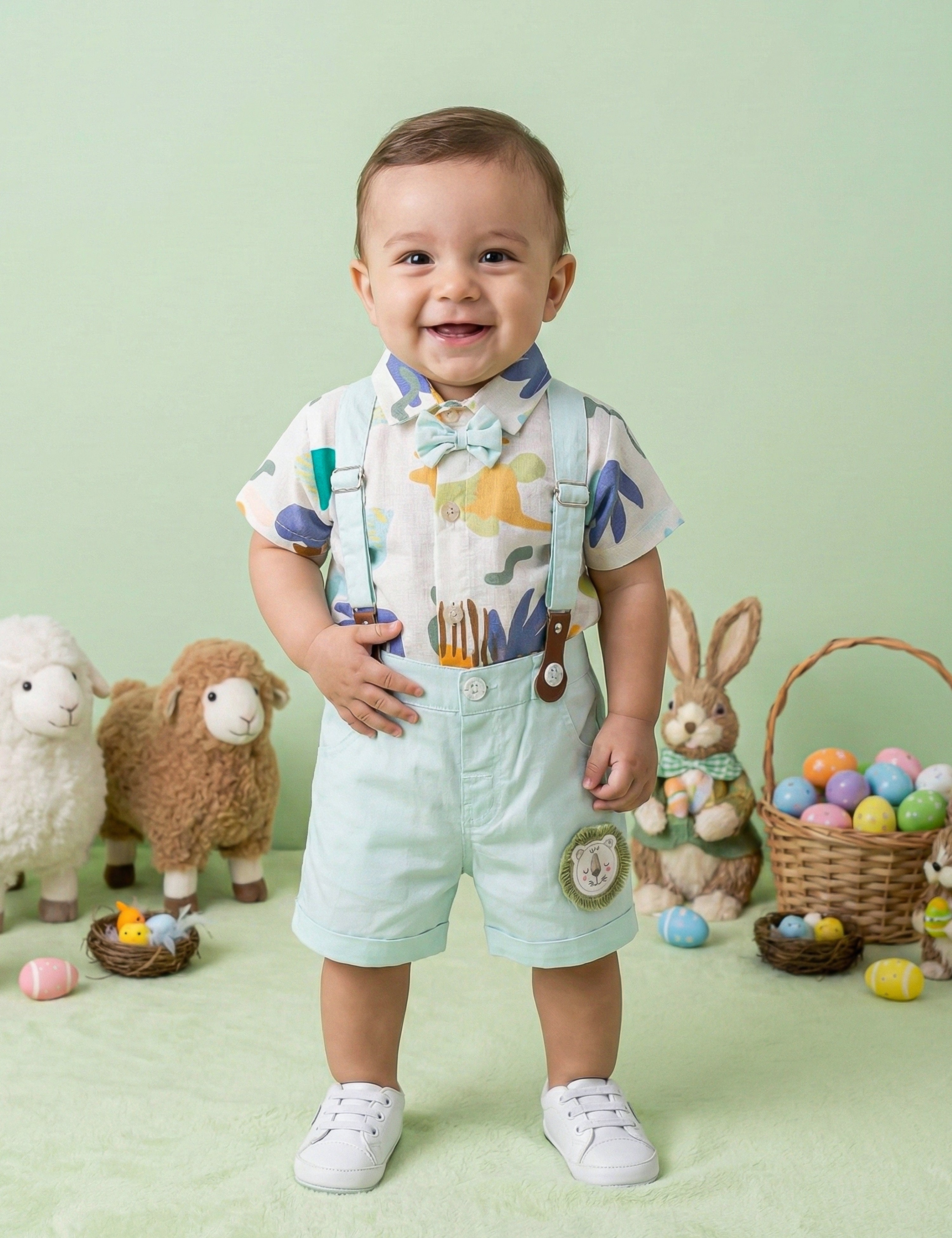 Baby Boy Suspender Outfit Set