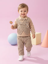 Baby Boy Plaid Vest & Trouser Set