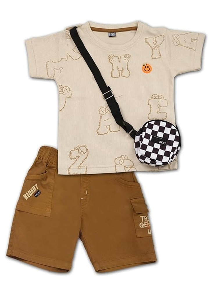 Junior Boss Kids Boys Printed Cotton Clothing Set