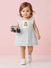 Baby Girls' Embroidered Frock & Panty Set
