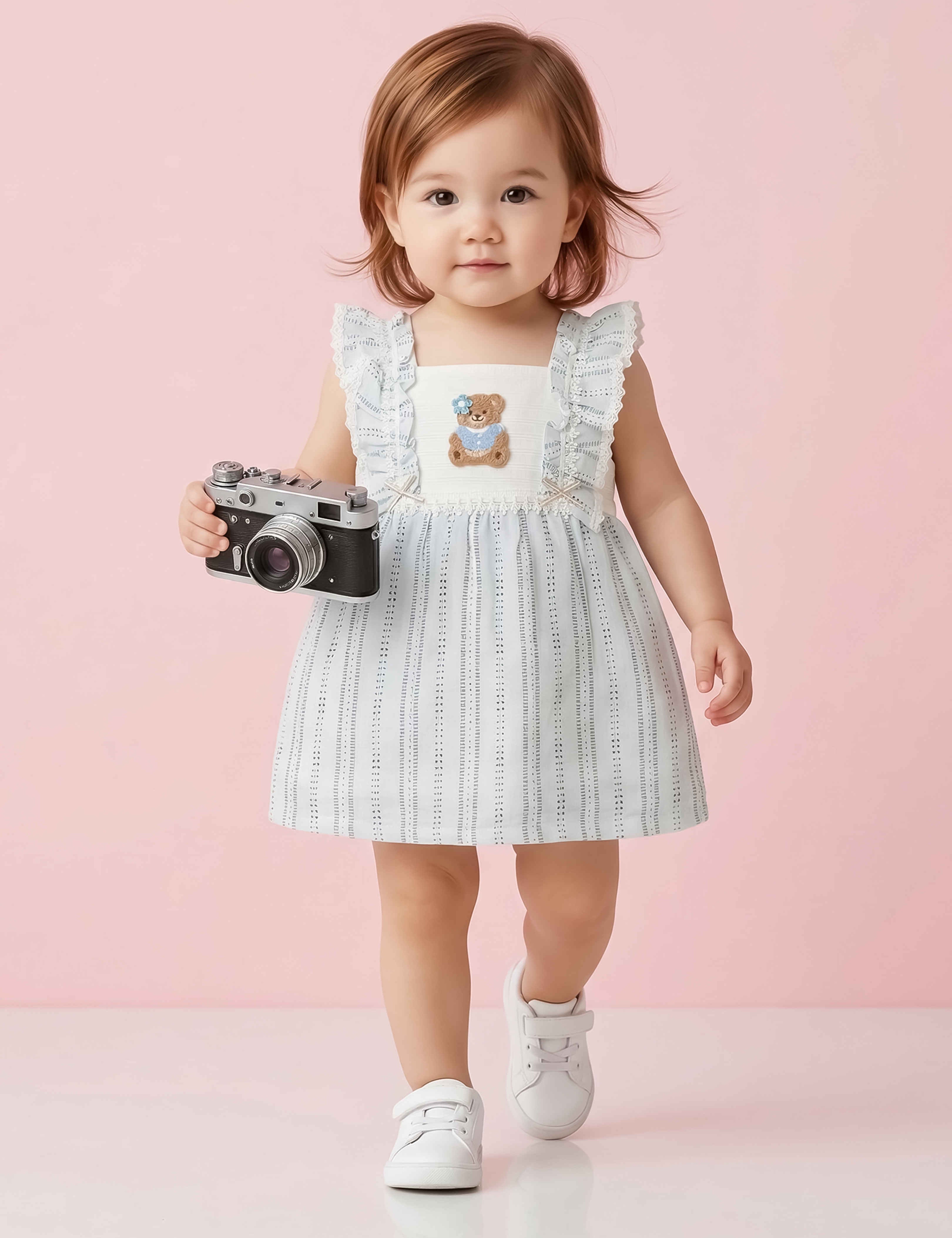 Baby Girls' Embroidered Frock & Panty Set
