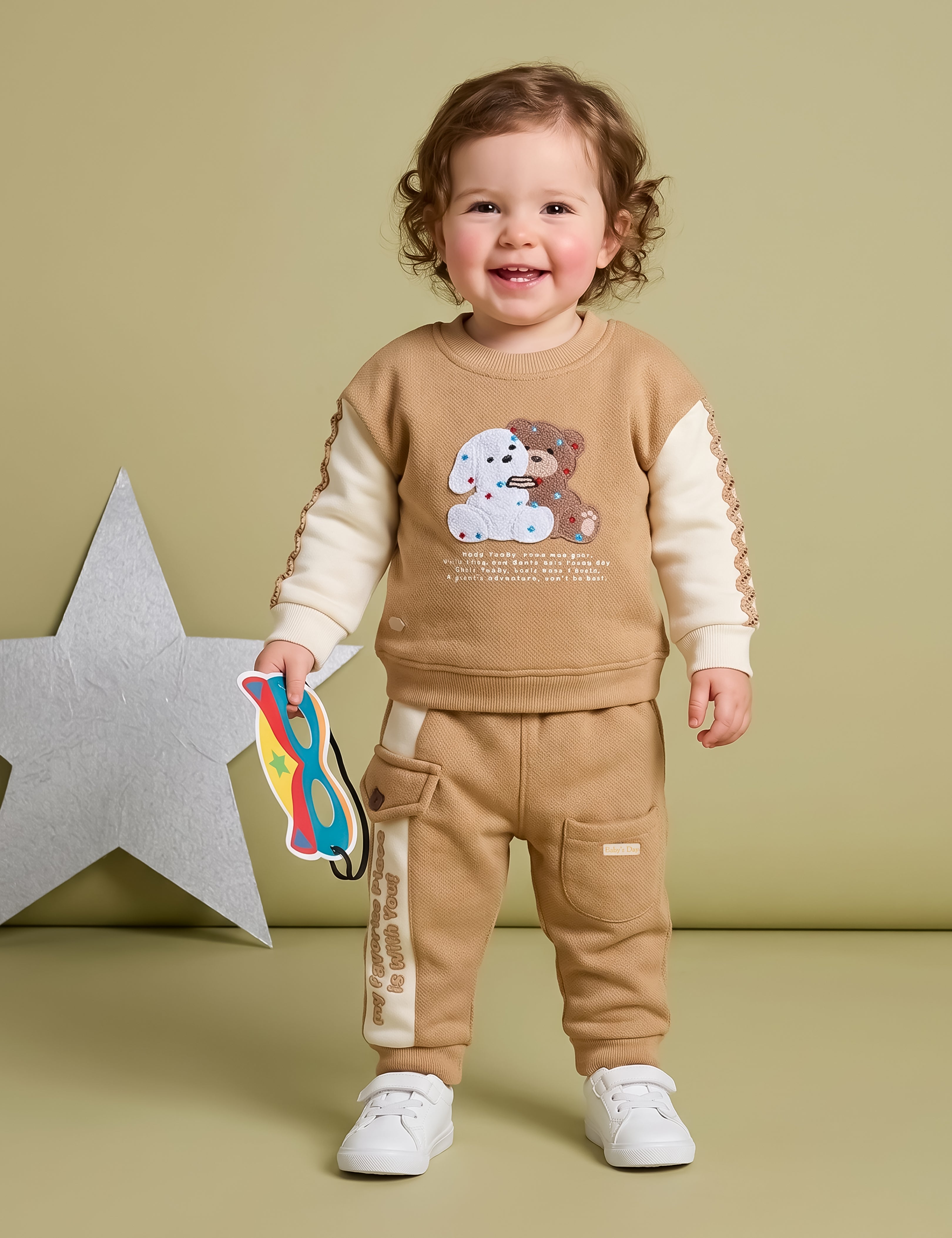 Baby Girls Sweatshirt with Jogger Pants
