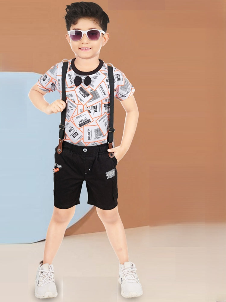Junior Boss Kids Boys Cotton Round Neck Clothing Set