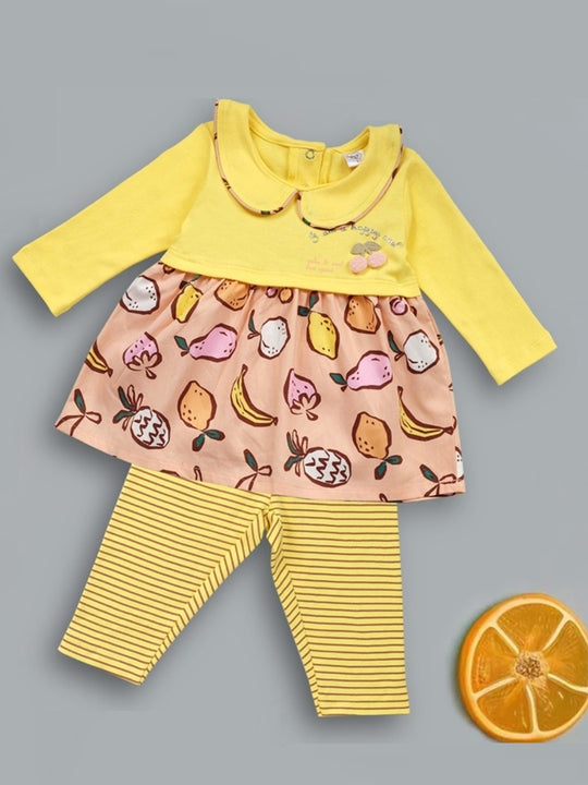 Girls Printed Top with Leggings