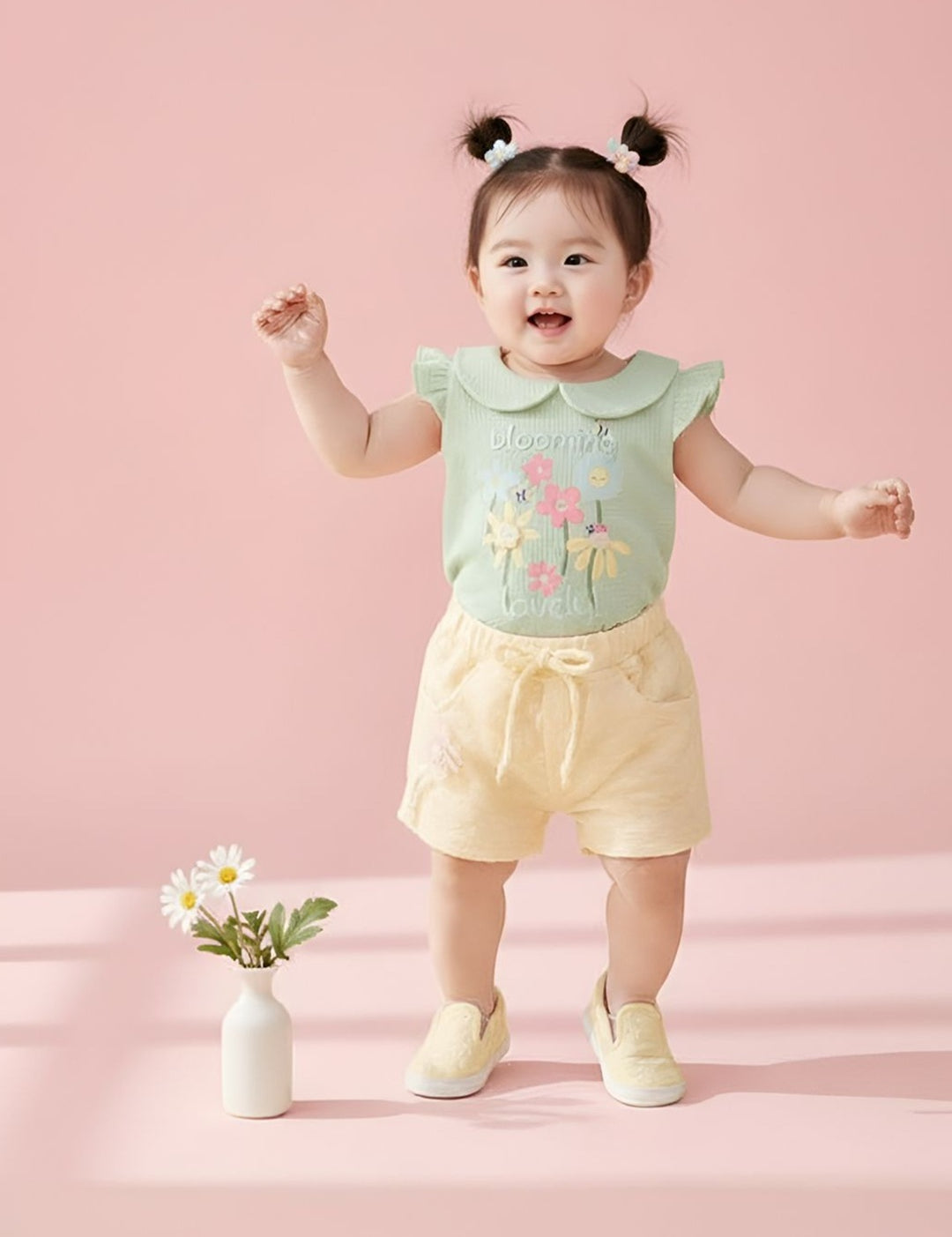 Girls Cotton Top with Shorts