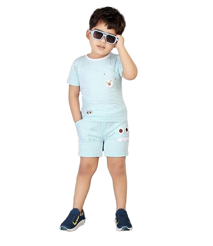 CHOO CHOO Boys Cotton T-shirt and shorts