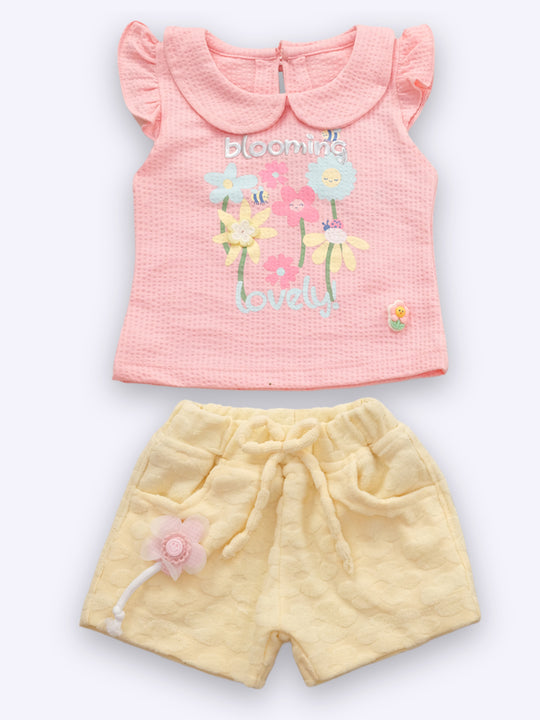 Baby's Day Girls Cotton Top with Shorts