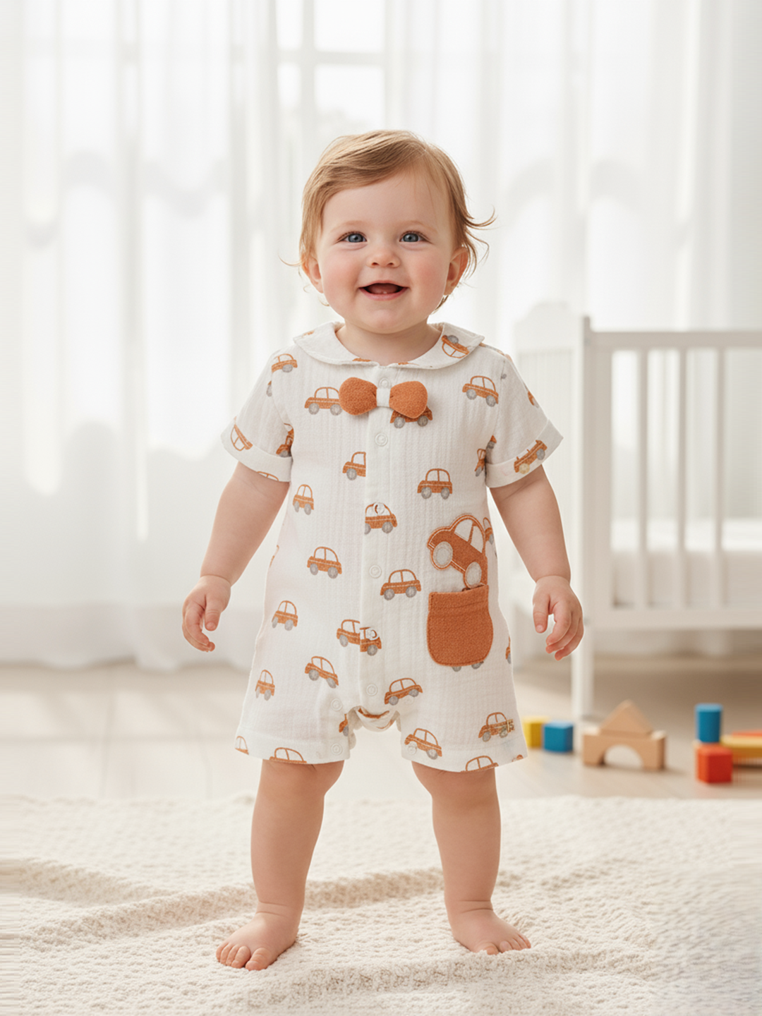 Half Sleeves Rompers For Baby Boys