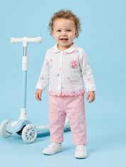 Baby Girl Floral Print Top and Pant Set