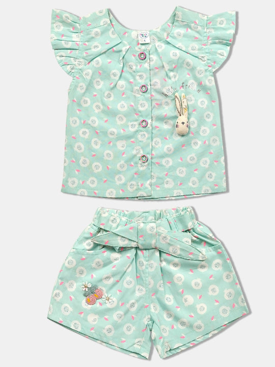 Baby Girls Printed Pure Cotton Clothing Set