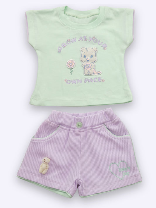 Baby's Day Cotton Top & Shorts Hot Pant