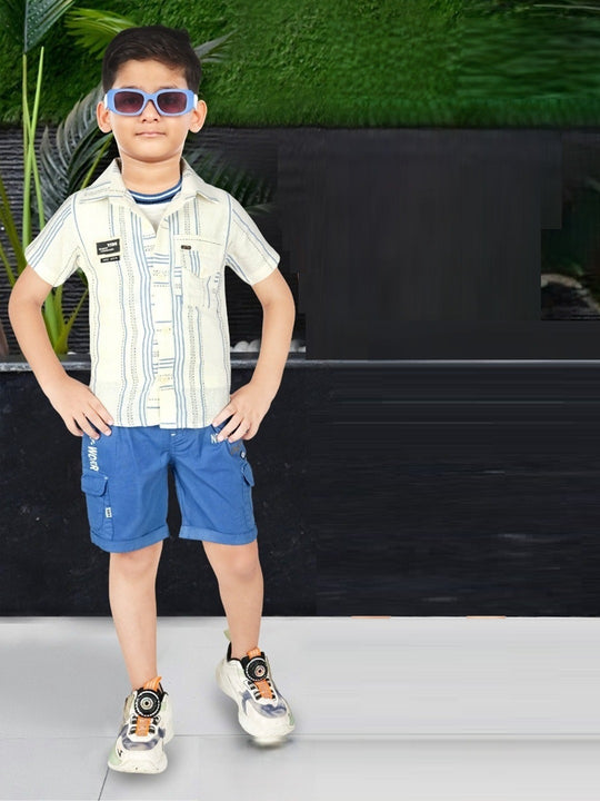Big Fun Kids Printed Shirt and T-shirts with Shorts