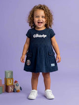 Girls' Indigo Knitted Frock with Matching Panty
