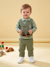 Baby Boy Plaid Vest & Trouser Set
