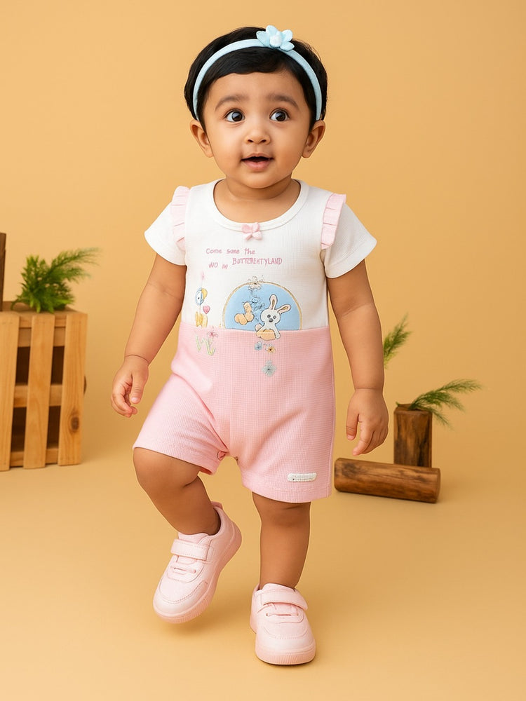 Baby's Day Infant Girls Embroidery Cotton Rompers