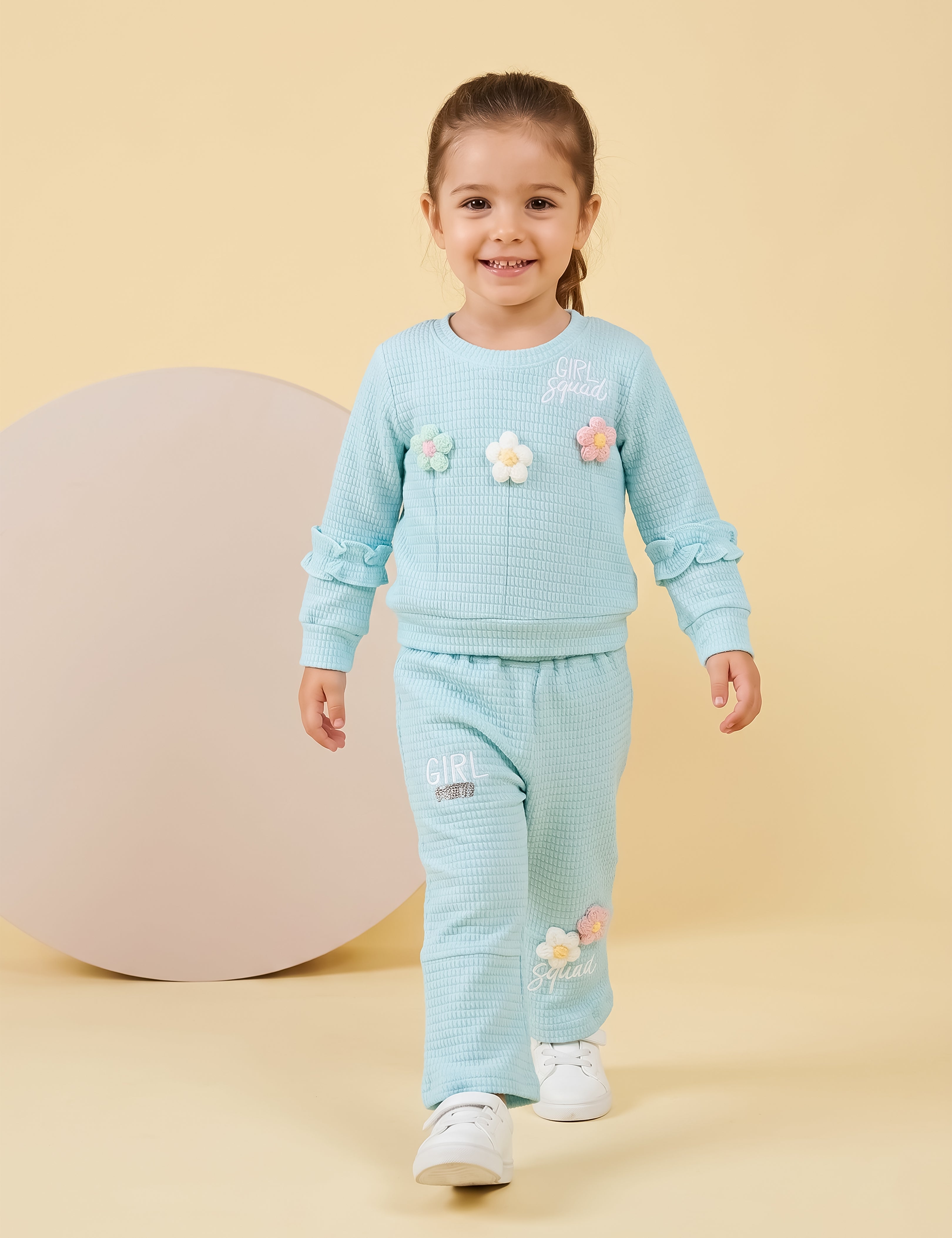 Girls Sweatshirt and Wide Leg Pant Set