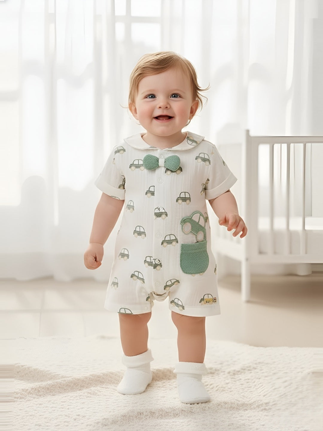 Half Sleeves Rompers For Baby Boys