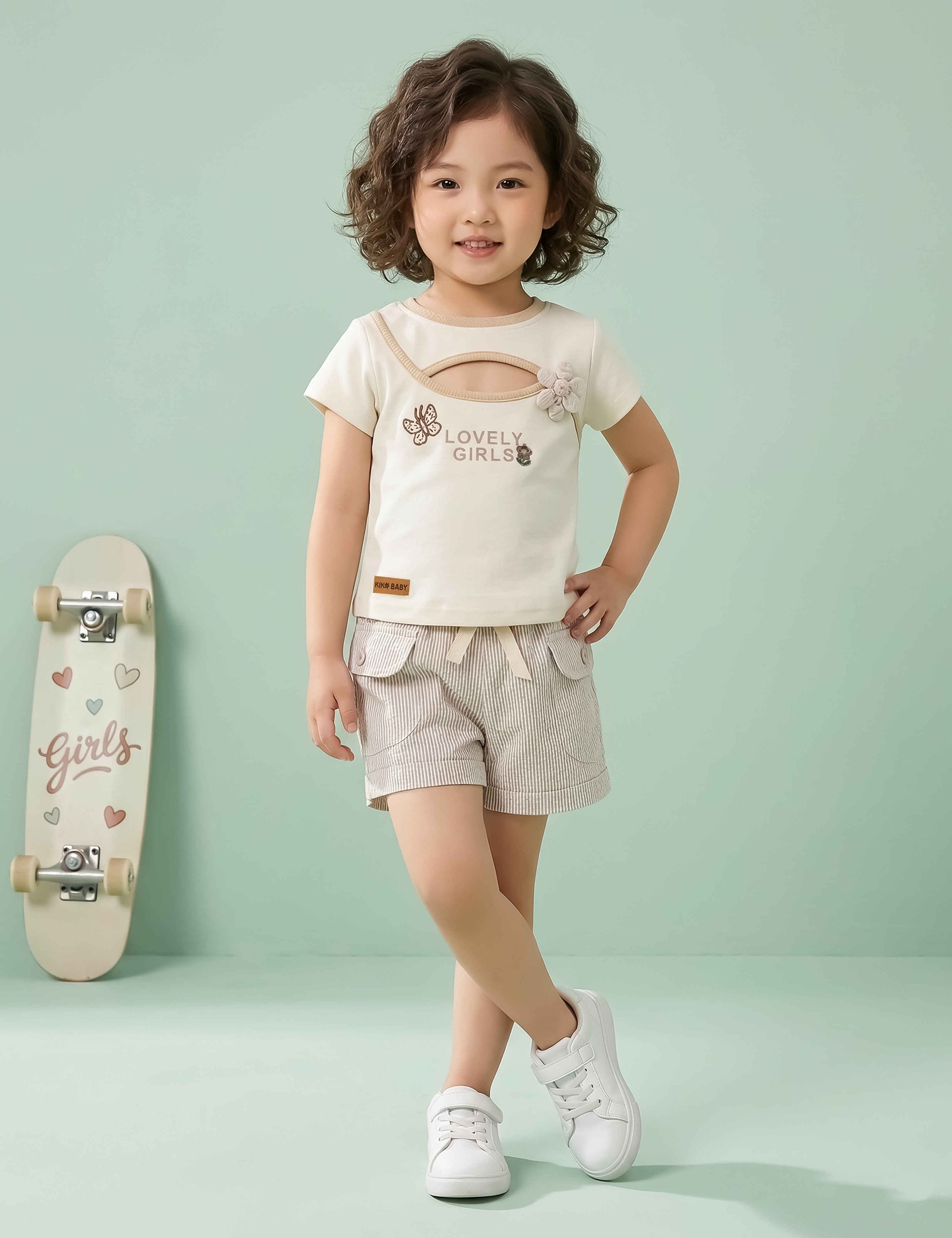 Baby Girls' Top and Shorts Clothing Set