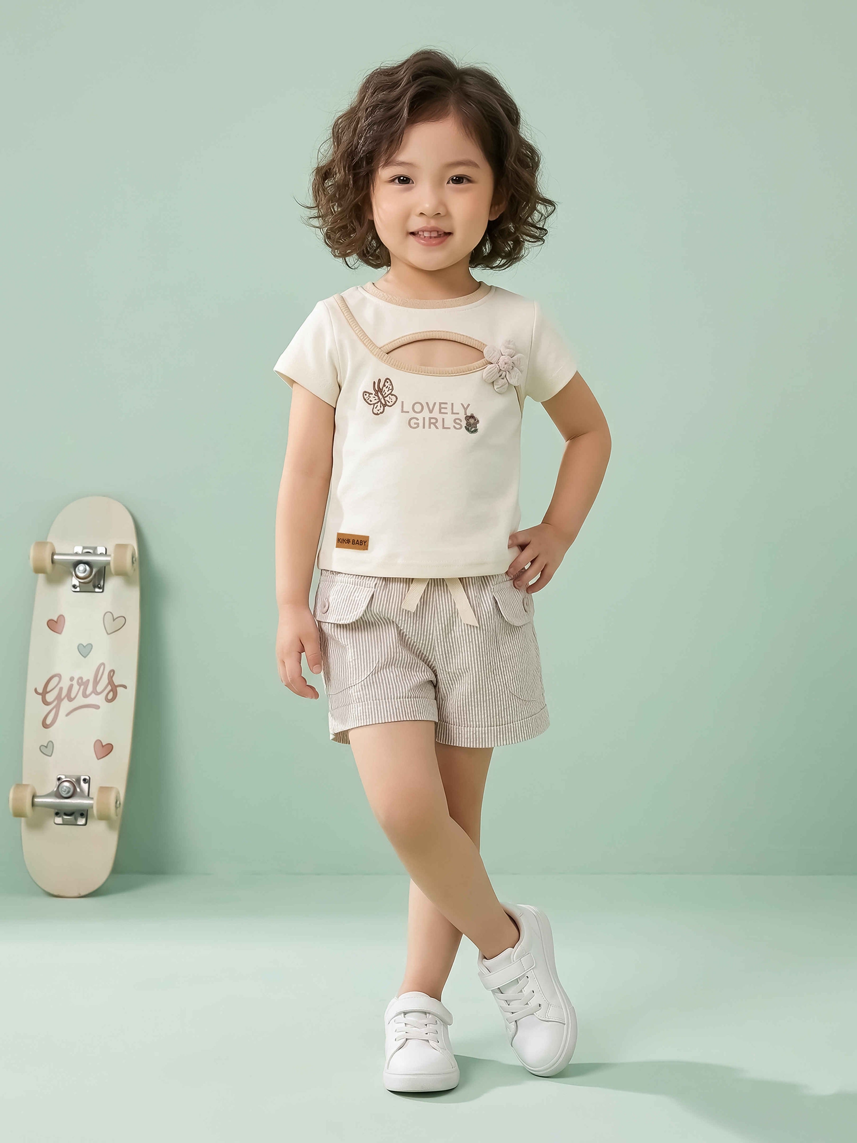 Baby Girls' Top and Shorts Clothing Set