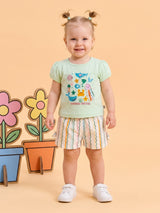 Baby Girls 2-Piece Ocean Shorts Set