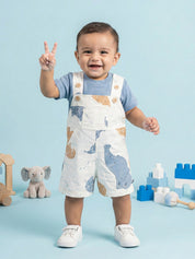 Printed  Dungree For Baby Boys
