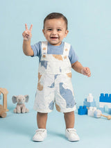 Printed  Dungree For Baby Boys