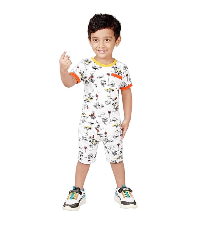 CHOO CHOO Boys Cotton T-shirt and shorts